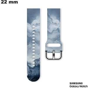 Armband aus Kautschuk für Samsung Uhr Wellen 22mm Blau von hoher Qualität