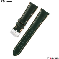 Echten grünen Polar-Lederarmband kaufen 20 mm Uhr