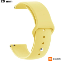 Goedkope gele Xiaomi siliconen horlogeband 20 mm goedkoop