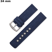 Pulseira de relógio 24mm Tecido Azul | Frete Grátis a partir de 20€