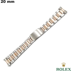 Bracelet Rolex 20mm Oyster Métal Argenté de montre