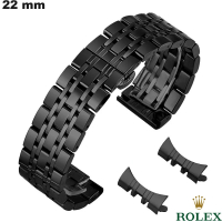 Pulseira de Aço Inoxidável Jubilee Rolex Relógio Preto 22 mm de Qualidade