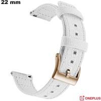 Günstiges 22 mm OnePlus Weißes Smartwatch-Armband aus Stoff