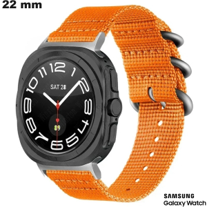 Armband Samsung Smartwatch Orange Nylon Zoulou 22mm günstig
