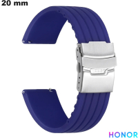 Intelligenter Armbanduhren kaufen 20 mm Blau Gummi Honor