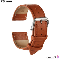 Armband für Uhr Braun 20mm Echtes Leder Amazfit von hoher Qualität