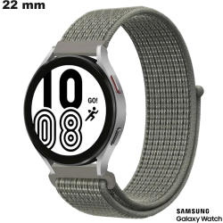Bracelet Samsung 22 mm Gris Tissu de smartwatch Velcro