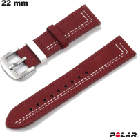 Armbanduhr kaufen Rot 22 mm Echtes Leder Polar