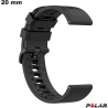Armbandswatch Zwart Rubber Polar 20mm # Gratis Verzending vanaf 20€