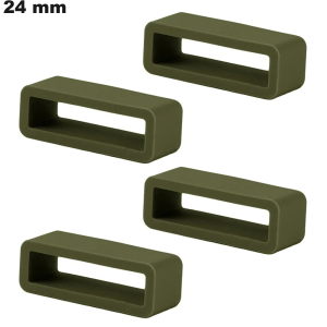 4 Loops 24mm Armband Caoutchouc günstig Grün: Einfache Montage 4 Loops 24mm Armband Caoutchouc günstig Grün: Einfache Montage
