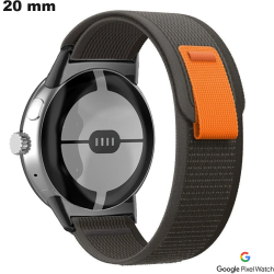 Bracelet Google Pixel 20mm Nylon de montre Noir