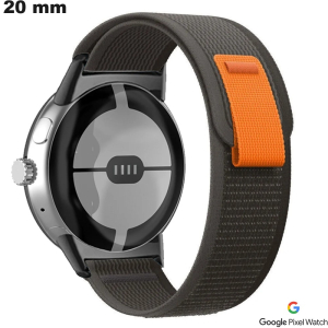 Bracelete Google Pixel 20mm Nylon de relógio Preto \ Envio Rápido