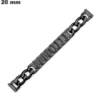 Armband Kette 20 mm Schwarz für Uhr Edelstahl günstig