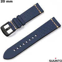 Polsband smartwatch Blauw Echt Leer u Suunto 20 mm van hoge kwaliteit