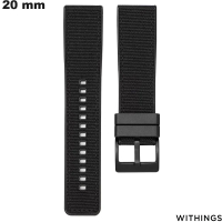 Armband Silikon Schwarz 20mm Withings hochwertige Smartwatch
