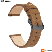Echtlederarmband 20mm für Xiaomi Smartwatch in Braun günstig