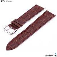 Armband echtes Leder Braun Garmin Uhr 20mm günstig