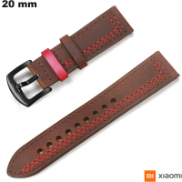 Braun 20 mm Smartwatch-Armband aus Leder Xiaomi kaufen