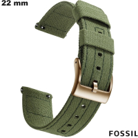 Vente Bracelet Vert Textile montre intelligente Fossil 22mm