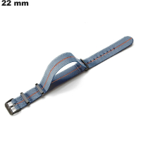 Armband aus grauem Stoff für Uhren 22 mm - Versandkosten 3,99€