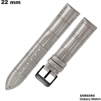 Armband Grau Samsung Uhr Echtes Leder 22 mm von hoher Qualität