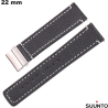 Echtheitslederarmband für hochwertige Suunto Smartwatch in Schwarz