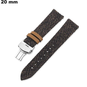 Armband 20 mm Braun Echtes Leder Uhr: Versand in 24h