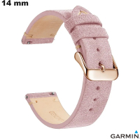 Armband 14 mm Rosa Echtes Leder Garmin # Kostenloser Versand