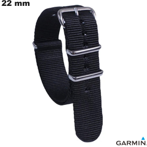 Comprar Pulseira de 22mm para relógio inteligente Garmin Tecido Preto