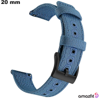 Vendita Bracciale Amazfit vintage Blu Tessile 20 mm per orologio