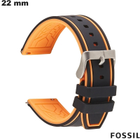 Armband 22mm Fossil Kautschuk Smartwatch Schwarz günstig