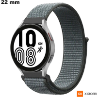 Armband Nylon Grau für Smartwatch 22mm Xiaomi \ Schnelle Lieferung