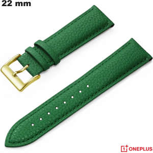 Armbanduhr Smartwatch Echtes Leder Grün 22mm OnePlus von hoher Qualität