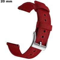 Uhrenarmband Stoff Rot 20 mm # Kostenlose Lieferung