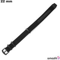 Verkauf Armband 22mm Amazfit Schwarz für breite Handgelenk-Uhren