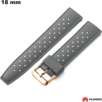 Armband 18mm Grau Gummi für günstige Huawei Uhr
