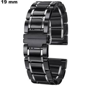 Pulsera de Cerámica para reloj 19mm Negra: Envío Gratis