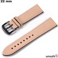 Beige Smartwatch-Armband Echtleder Amazfit günstig