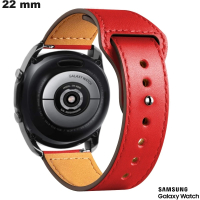 Bracelet Cuir 22 mm Rouge Samsung de smartwatch