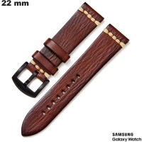 Vente Bracelet Samsung de montre Marron Cuir végétal 22 mm