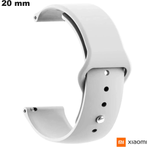 Armband Weiß für 20mm Xiaomi Smartwatch aus Silikon günstig