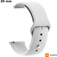Armband Weiß für 20mm Xiaomi Smartwatch aus Silikon günstig