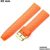 Bracelet Orange de smartwatch Samsung 22mm Caoutchouc pas cher