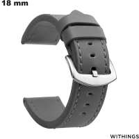 Grau PU Leder Armband 18 mm Withings # Versand 24h