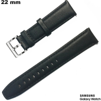 Schwarzes Samsung Armband aus echtem Leder 22mm: Versand in 24h