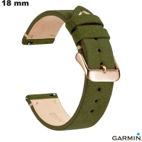 Echtes Leder Grün Smartwatch Armband 18 mm Garmin Kaufen