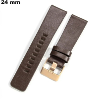 Armband aus echtem braunem Leder 24 mm für hochwertige Uhren