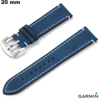 Armband Blau Garmin Echtes Leder 20 mm / Kostenloser Versand