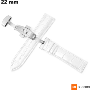 Armband 22mm Uhr Echtes Leder Xiaomi Weiß günstig