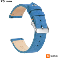 Armband 20 mm Echtes Leder für Xiaomi Uhr Blau günstig